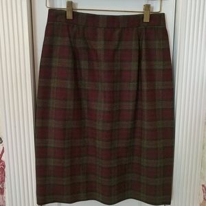 Plaid, wool skirt